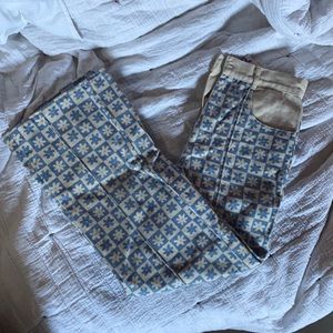 Lisa Says Gah! Blue Daisy Check Robyn Pant